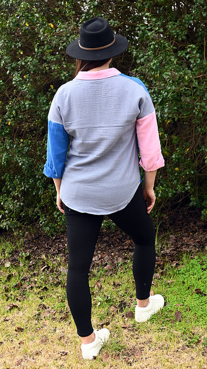 Trinity Shirt - Blue/Pink